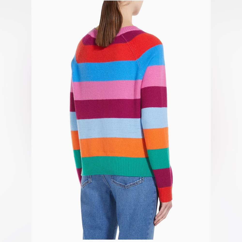 SOLD ! Retail$560 MaxMara Weekend Striped 100% Cashmere Knit Sweater Small NWT - Picture 8 of 16